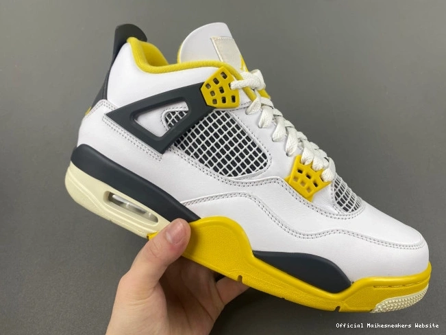Official Maikesneakers 4 Jordan Vivid Sulfur Air AQ9129-101 WNNS 0817